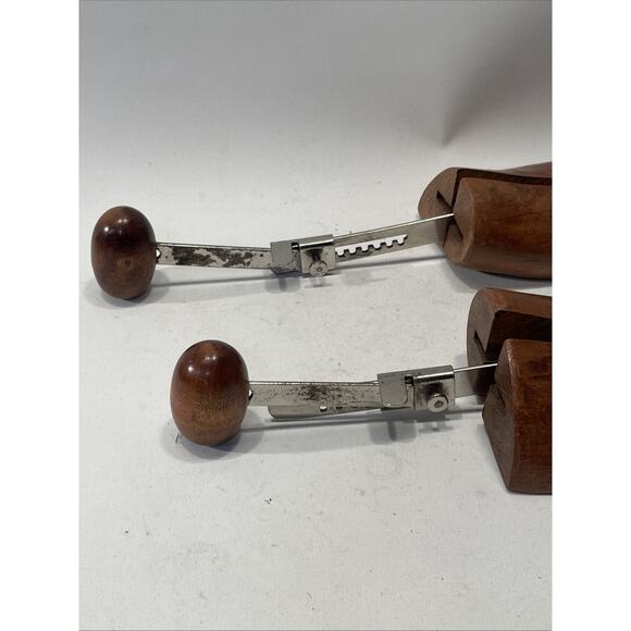 Vintage Florsheim Split Toe Wood Shoe Tree Stretchers Adjustable - Picture 3 of 6